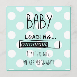 Anúncio De Gravidez Azul E Branca