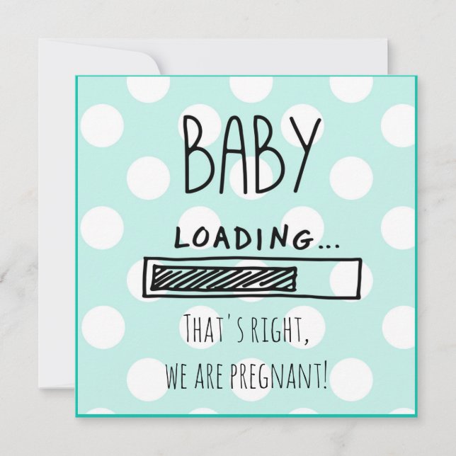 Anúncio De Gravidez Azul E Branca (Frente)