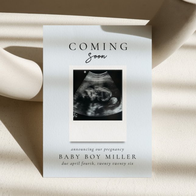 Anúncio de Gravidez Baby Blue Em Breve (Criador carregado)