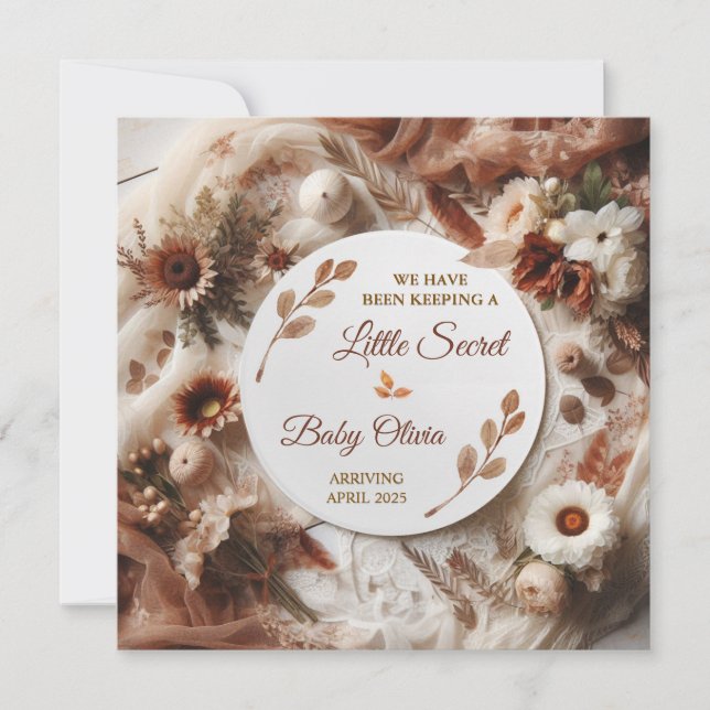 Anúncio de Gravidez - Boho Neutro por Gênero (Frente)