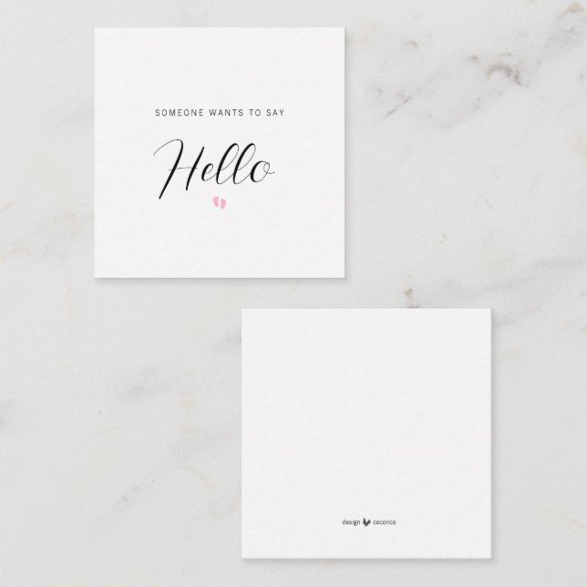 ANÚNCIO DE GRAVIDEZ Cartão de Revenda para Bebês (Frente/Verso)