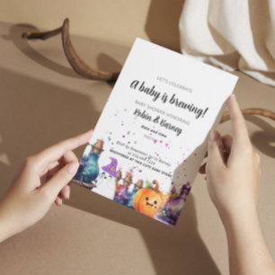 Anúncio de gravidez Cartão postal de Halloween