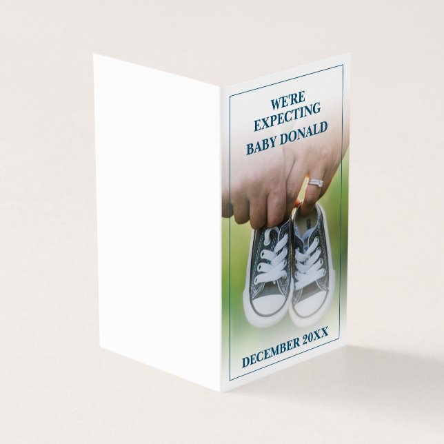 Anúncio de gravidez com Calçados para bebês (Exterior)