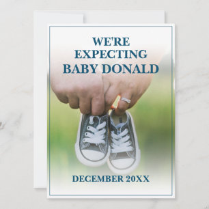 Anúncio de gravidez com Calçados para bebês