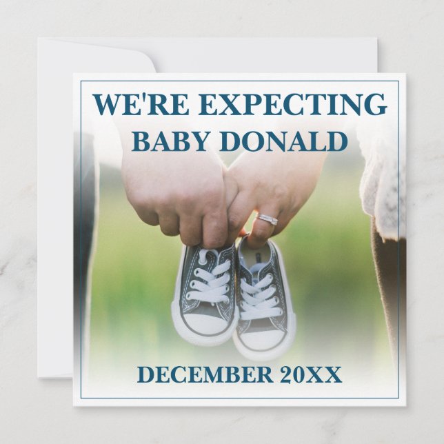 Anúncio de gravidez com Calçados para bebês (Frente)