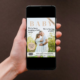 Anúncio de Gravidez com Foto do Estilo Único da Re