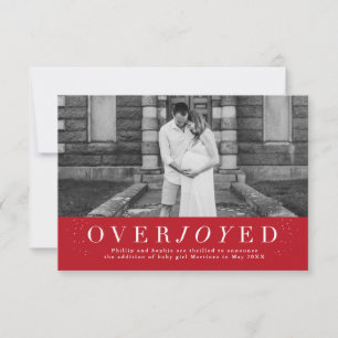 Anúncio de gravidez com fotos vermelhas e desagrad