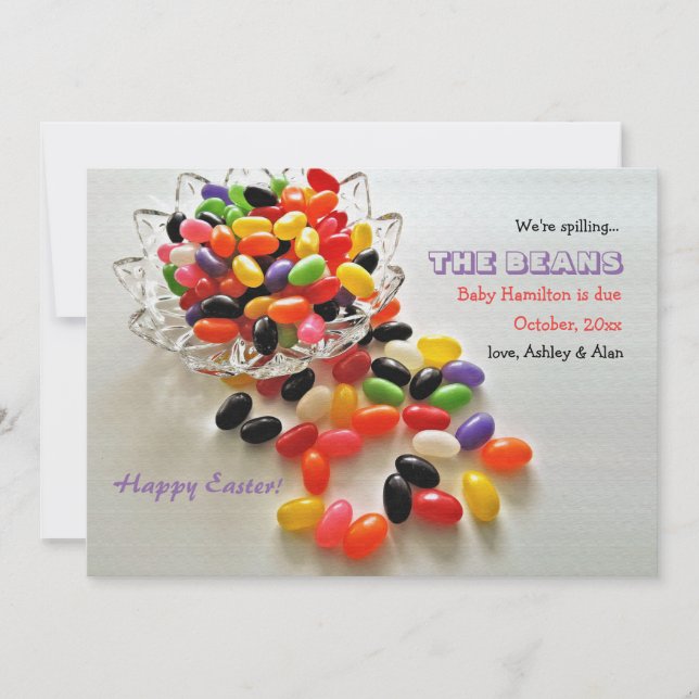 Anúncio de Gravidez com Jelly Beans (Frente)