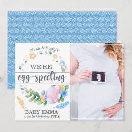 Anúncio de gravidez da Páscoa "Estamos especando o