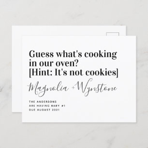 Anúncio de Gravidez da Tipografia Engraçada