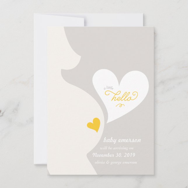 Anúncio De Gravidez Da Tummy Da Mamãe (Frente)