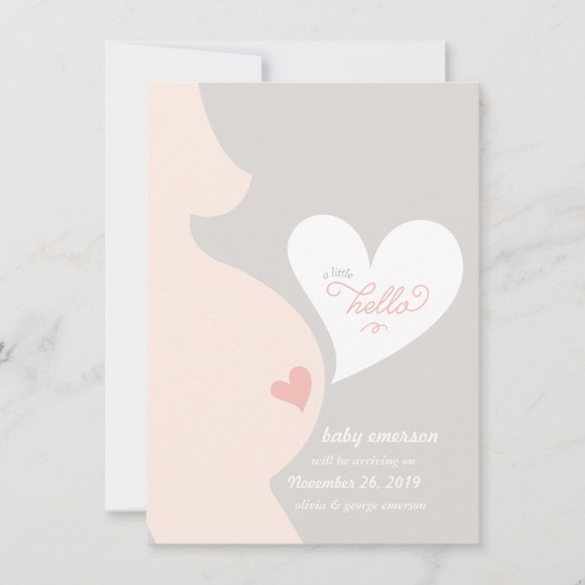 Anúncio De Gravidez Da Tummy Da Mamãe (Frente)