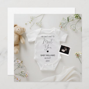 Anúncio de Gravidez das Flores Selvagens Modernas