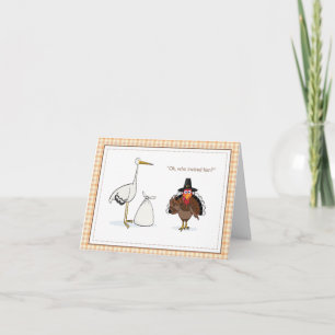 Anúncio de Gravidez de Ação de Graças