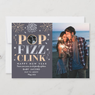 Anúncio de Gravidez de Ano Novo Ano Novo 2019