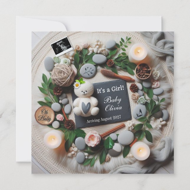 Anúncio de gravidez de bebê para mídia social (Frente)