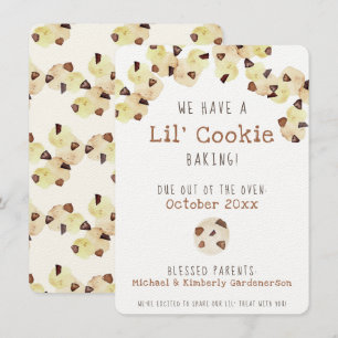 Anúncio de Gravidez de Cookie de Aquarela