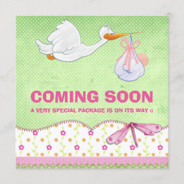 Anúncio de Gravidez de Entrega de Pássaros de Bebê