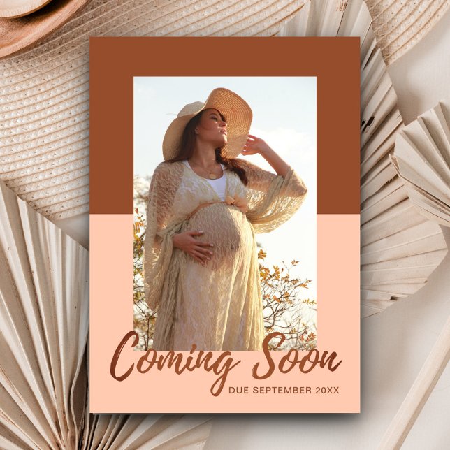 Anúncio de Gravidez de Foto da Tipografia Elegante (Criador carregado)