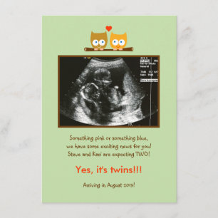 Anúncio de Gravidez de Foto do Owls