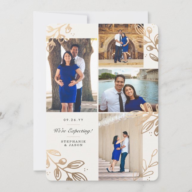 Anúncio de Gravidez de Fotografias do Dourado Leav (Frente)