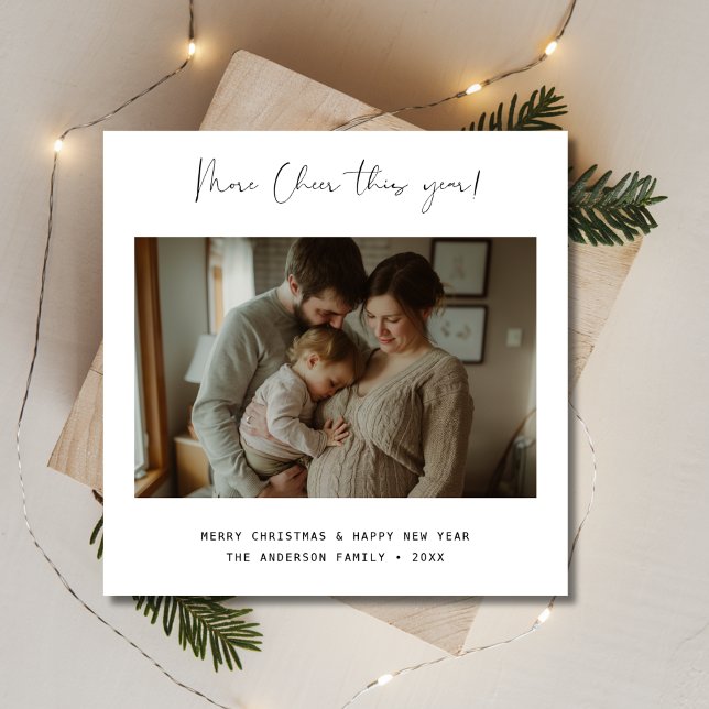 Anúncio de gravidez de fotos de Natal mais animado (Criador carregado)