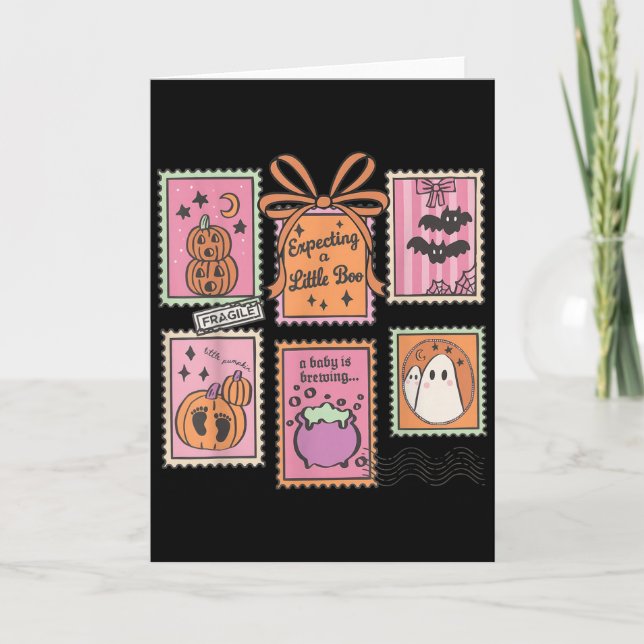 Anúncio de Gravidez de Halloween Bebê Fantasma Eng (Frente)