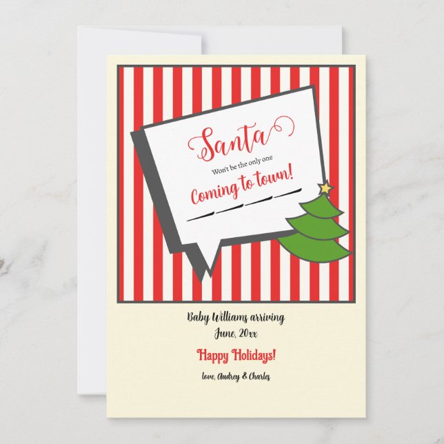 Anúncio de Gravidez de Natal (Frente)