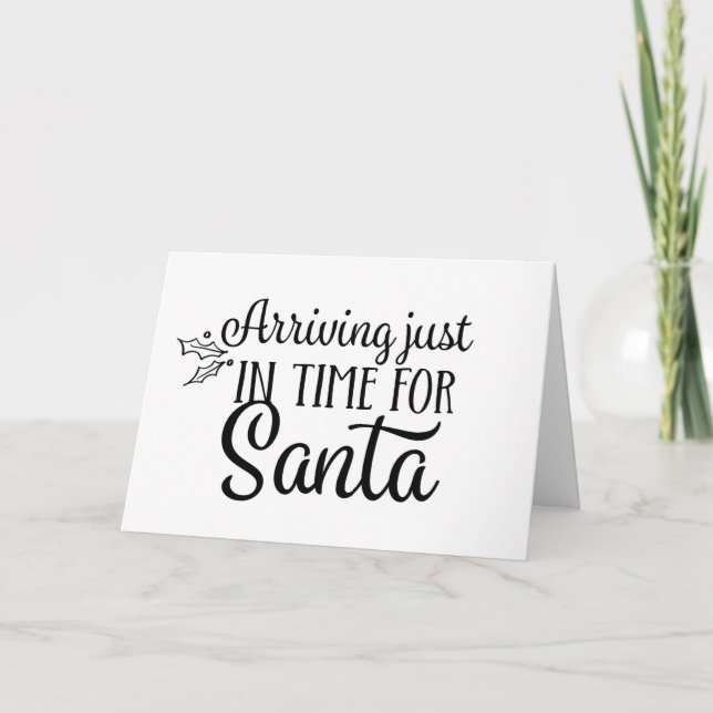 Anúncio de Gravidez de Natal Bebê Previsto para De (Frente)
