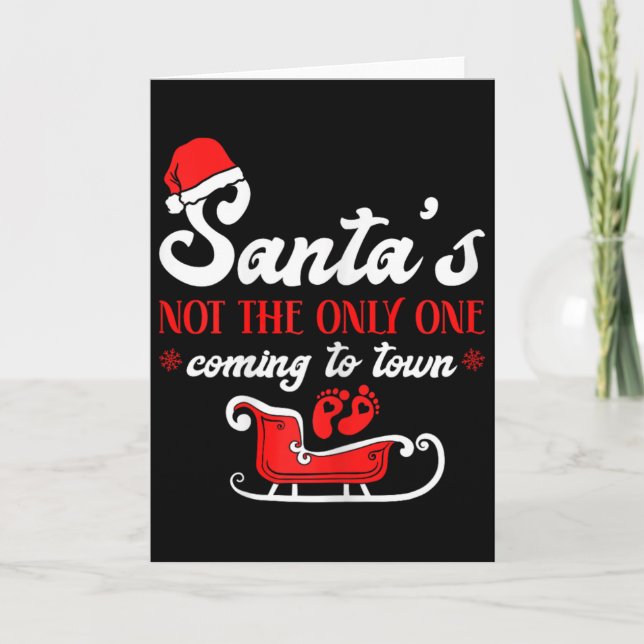 Anúncio de Gravidez de Natal do Papai Noel  (Frente)