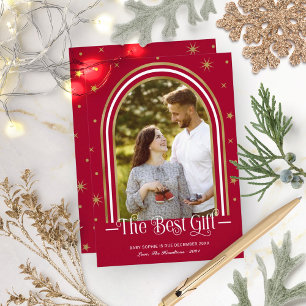 Anúncio de Gravidez de Natal em Arch Frame