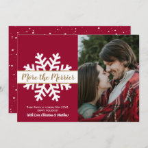 Anúncio de Gravidez de Natal em Floco de Neve