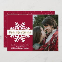 Anúncio de Gravidez de Natal em Floco de Neve