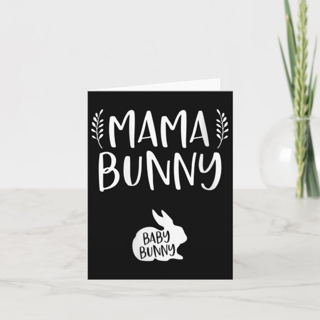 Anúncio de Gravidez de Páscoa Mamãe Coelhinha Ba (Frente)