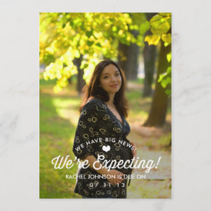 Anúncio de Gravidez de Simplicidade Elegante