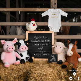 Anúncio de Gravidez Digital de Animais de Fazenda 