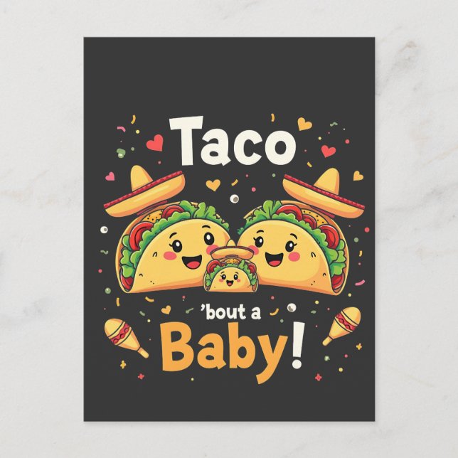 Anúncio de gravidez do bebê Taco Bout (Frente)