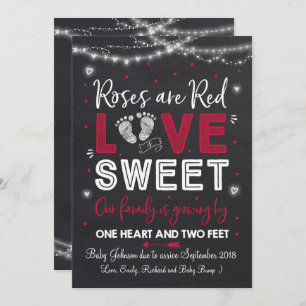 Anúncio de gravidez do Dia de os namorados