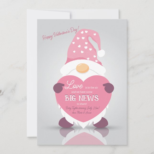 Anúncio de gravidez do Dia de os namorados News (Frente)