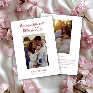 Anúncio de Gravidez do Milagre Rosa