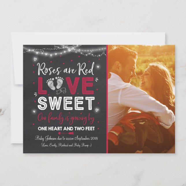 Anúncio de gravidez do namorados (Frente)