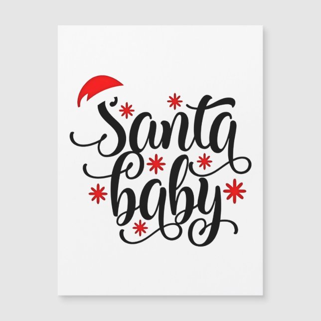 Anúncio de Gravidez do Santa Baby no Natal Santa (Frente)