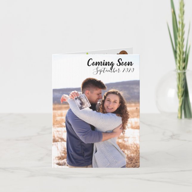 Anúncio de Gravidez e Convite para Chá de Bebê (Frente)