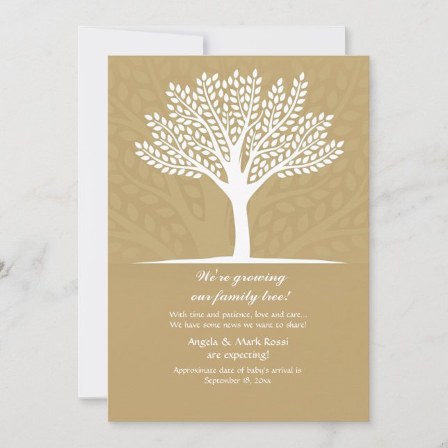 Anúncio de Gravidez em Árvore Familiar (Frente)