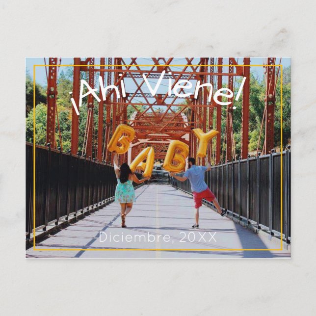 Anúncio de gravidez em espanhol (Frente)