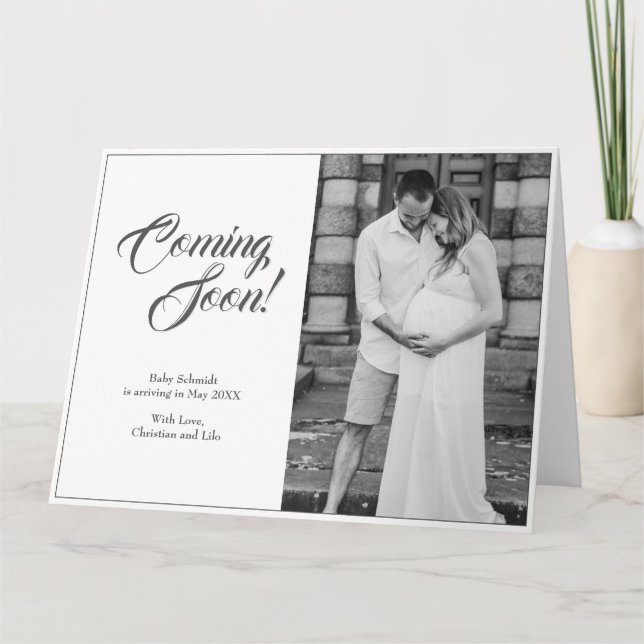 Anúncio de gravidez em estilo clássico (Frente)