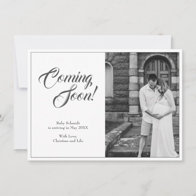 Anúncio de gravidez em estilo clássico (Frente)