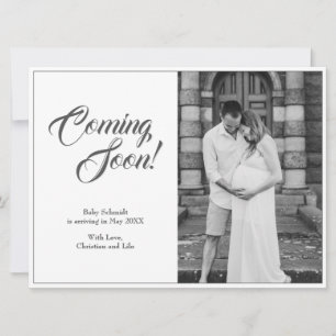 Anúncio de gravidez em estilo clássico