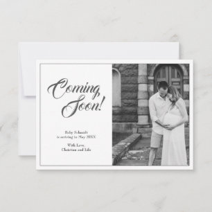 Anúncio de gravidez em estilo clássico