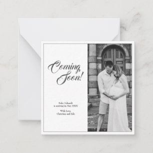 Anúncio de gravidez em estilo clássico